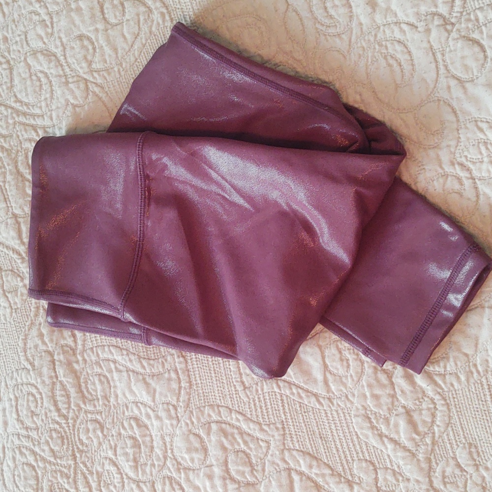 Zyia Plum Metallic Plus Light n Tight Hi-rise 7/8 24" size 6-8